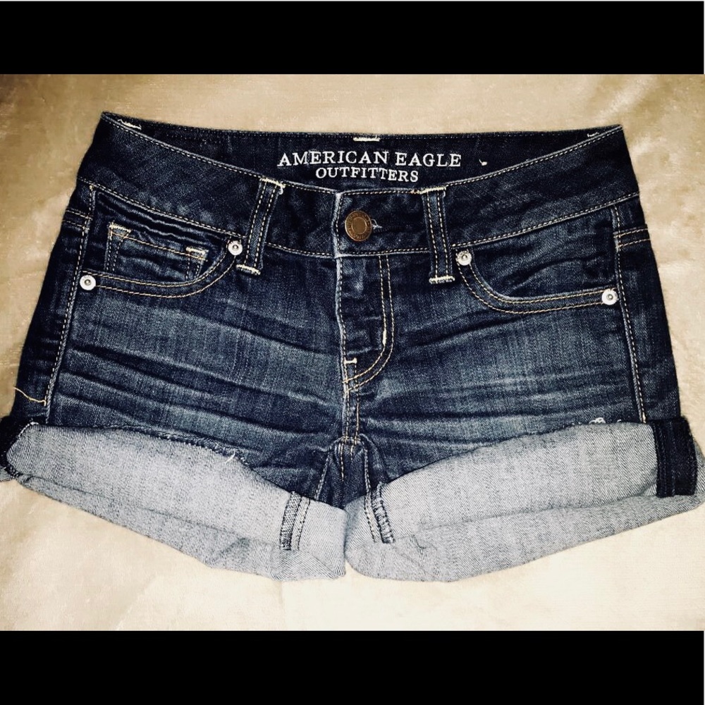 Jean shorts.
